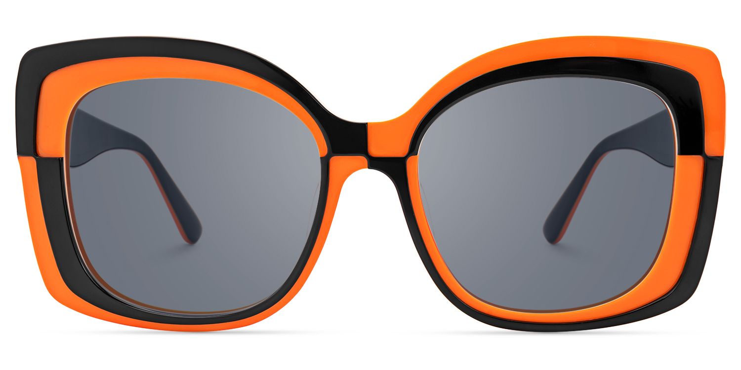 Mabon - Butterfly Orange Sunglasses by Vooglam - Angle View