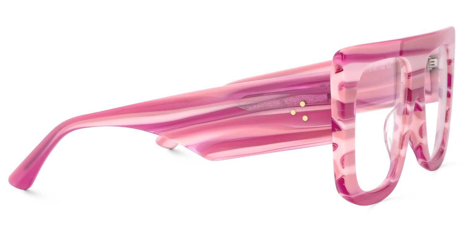 Halian - Aviator Pink Eyeglasses | Vooglam 4