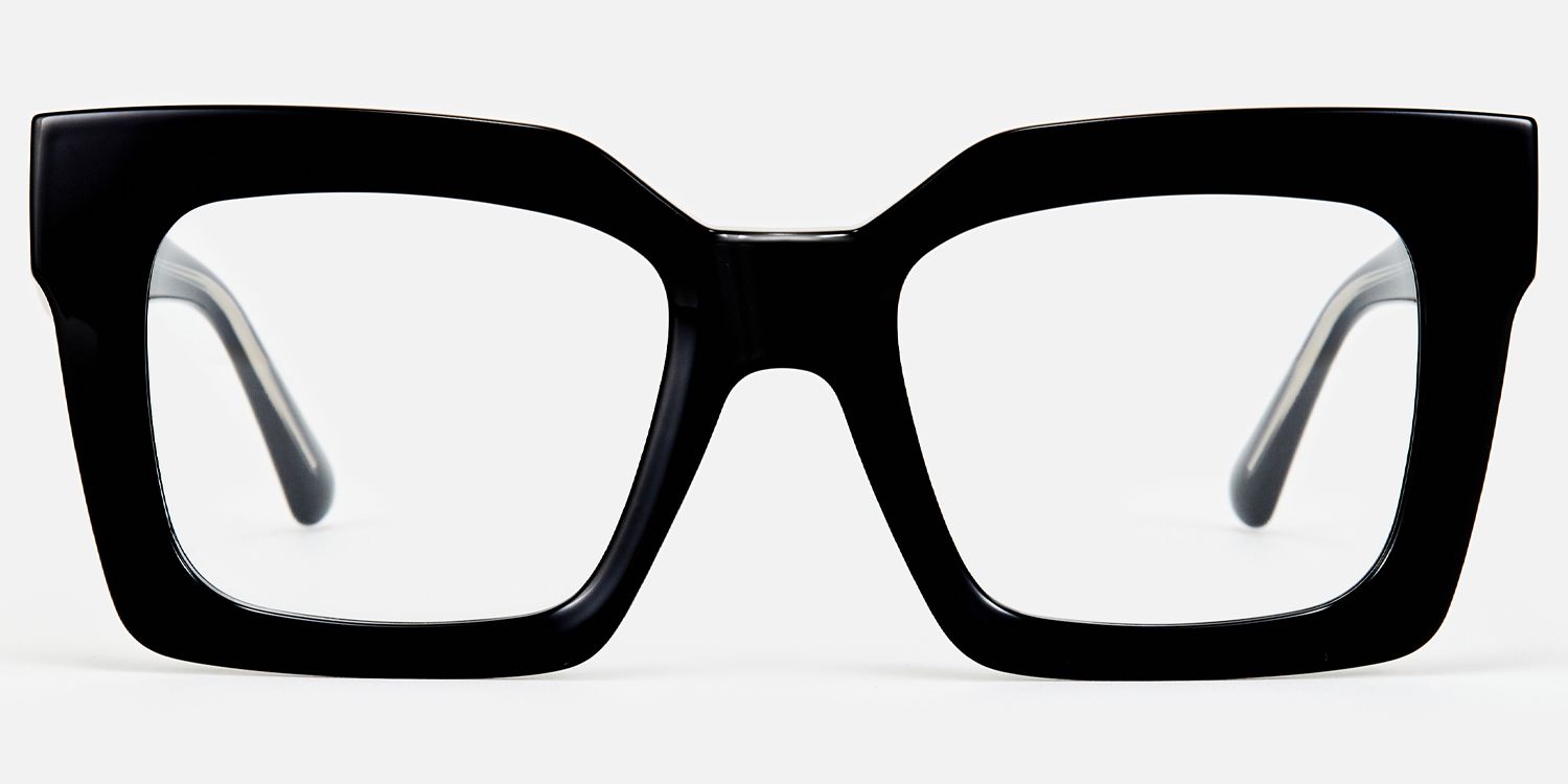 Pacheco - Black Chunky Oversized Square Glasses product detail 2