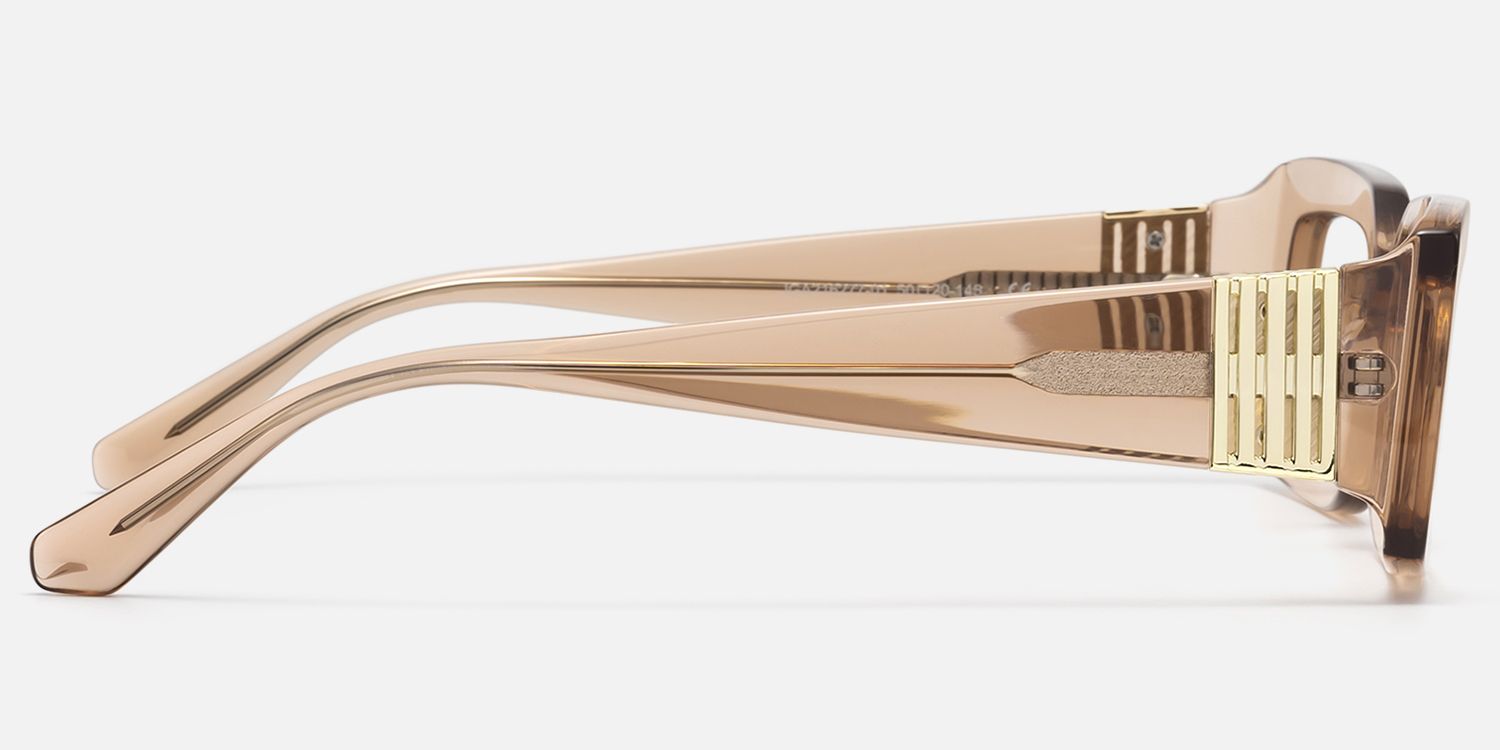 Aurelia - Rectangle Champagne Eyeglasses product detail 3