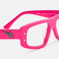 Maeva - Rectangle Pink Eyeglasses | Vooglam Design Details