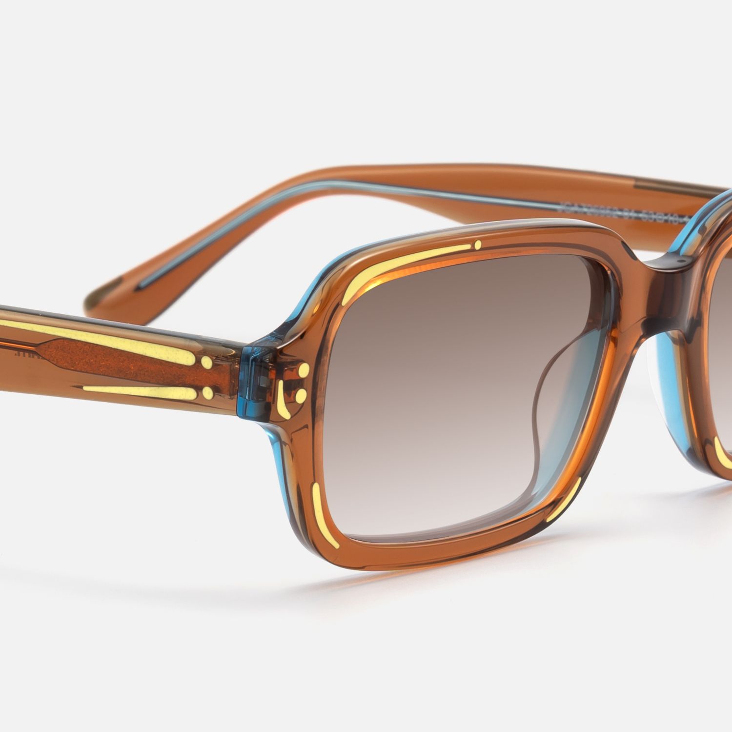 Pixel - Clear Brown Comic Gradient Tint Sunnies by Vooglam - Design Details
