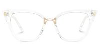 Tacita - Cat Eye Clear Glasses Modern Retro Twist | Vooglam Angle View