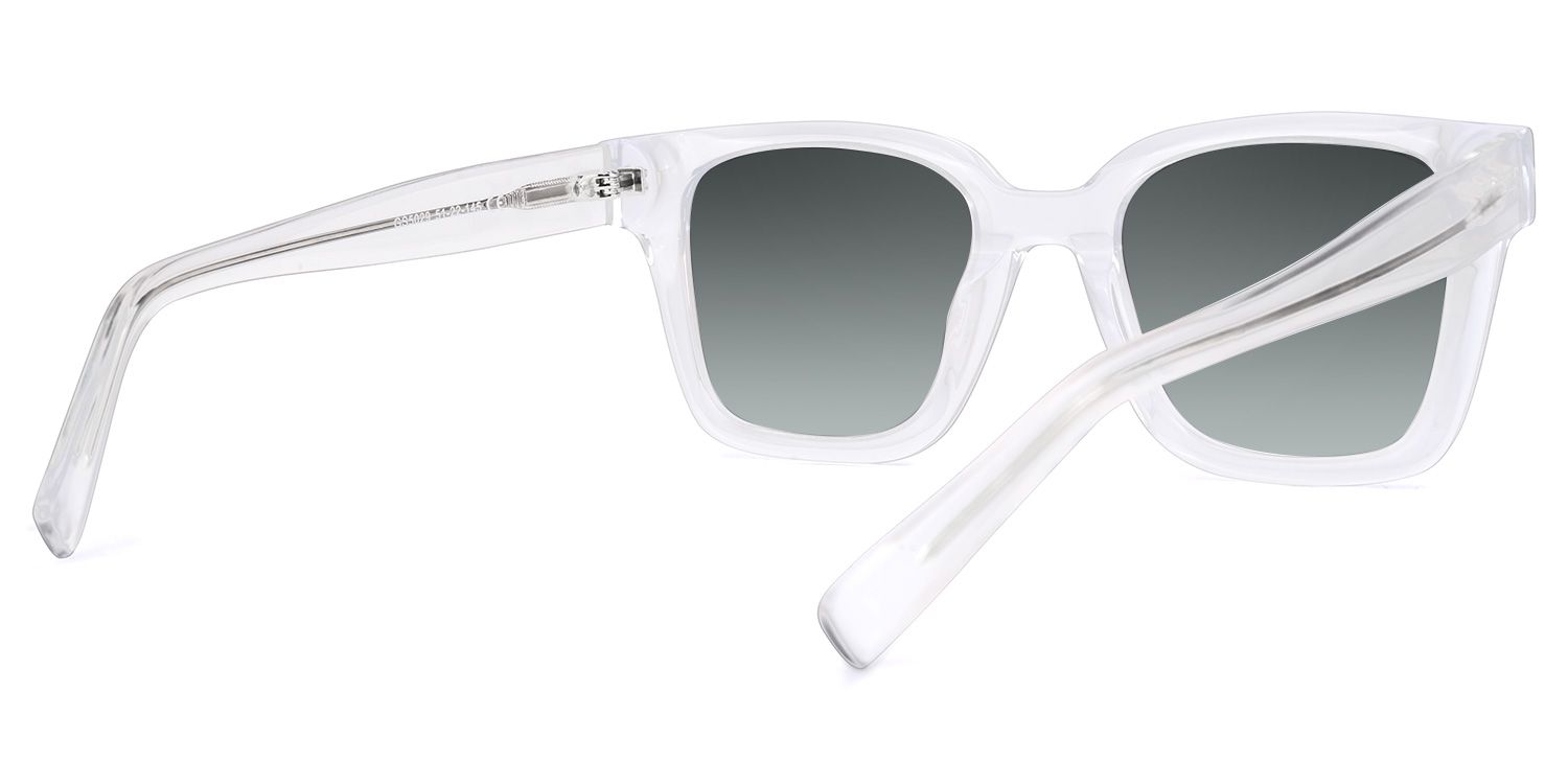 Dawes - Rectangle Crystal Sunglasses | Vooglam Side View