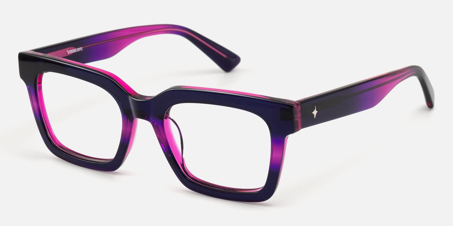 Loop - Square Two-tone Eyeglasses | Vooglam Front View