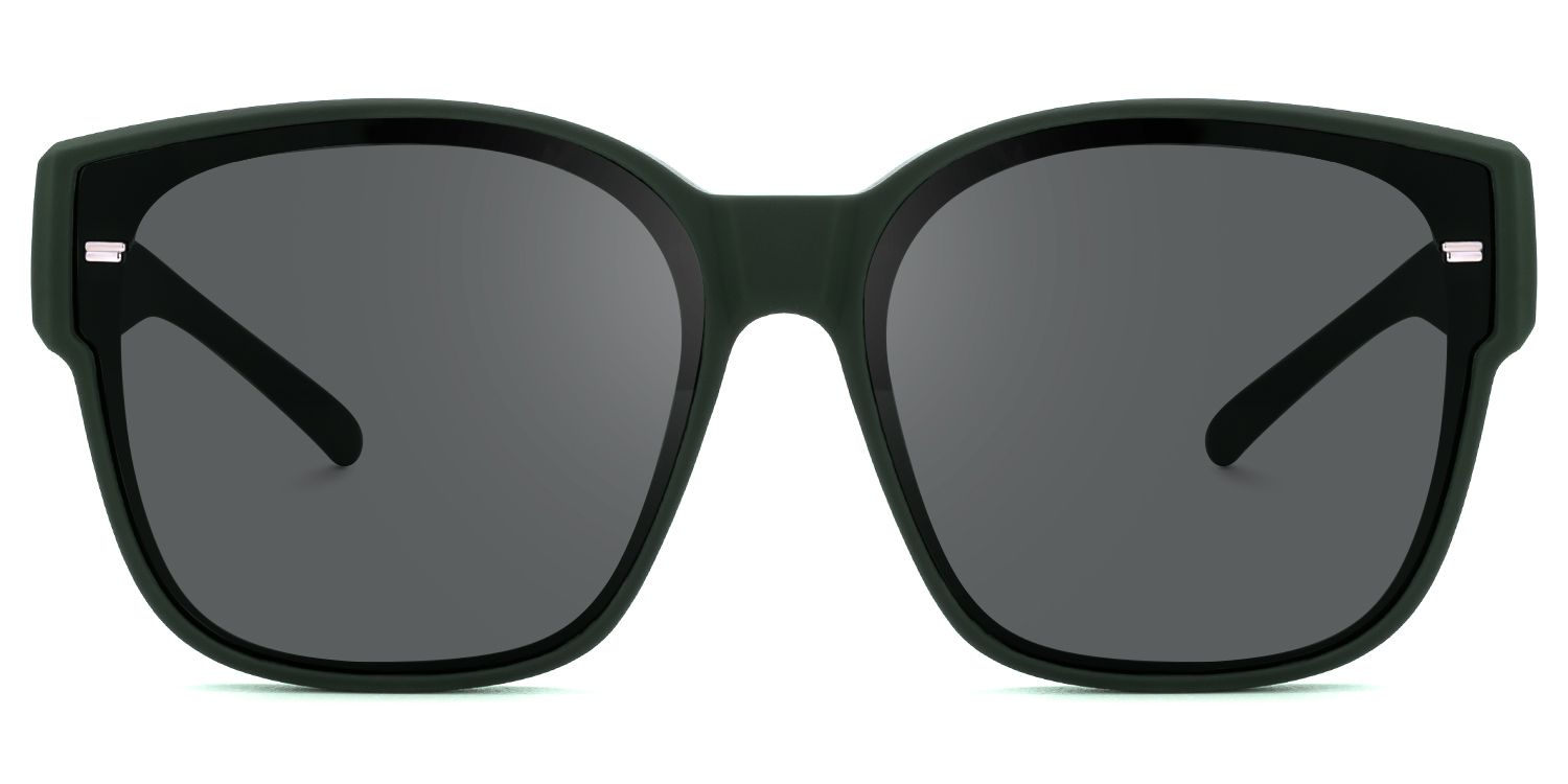 Kagami - Square Green Fit Over Sunglasses | Vooglam Angle View