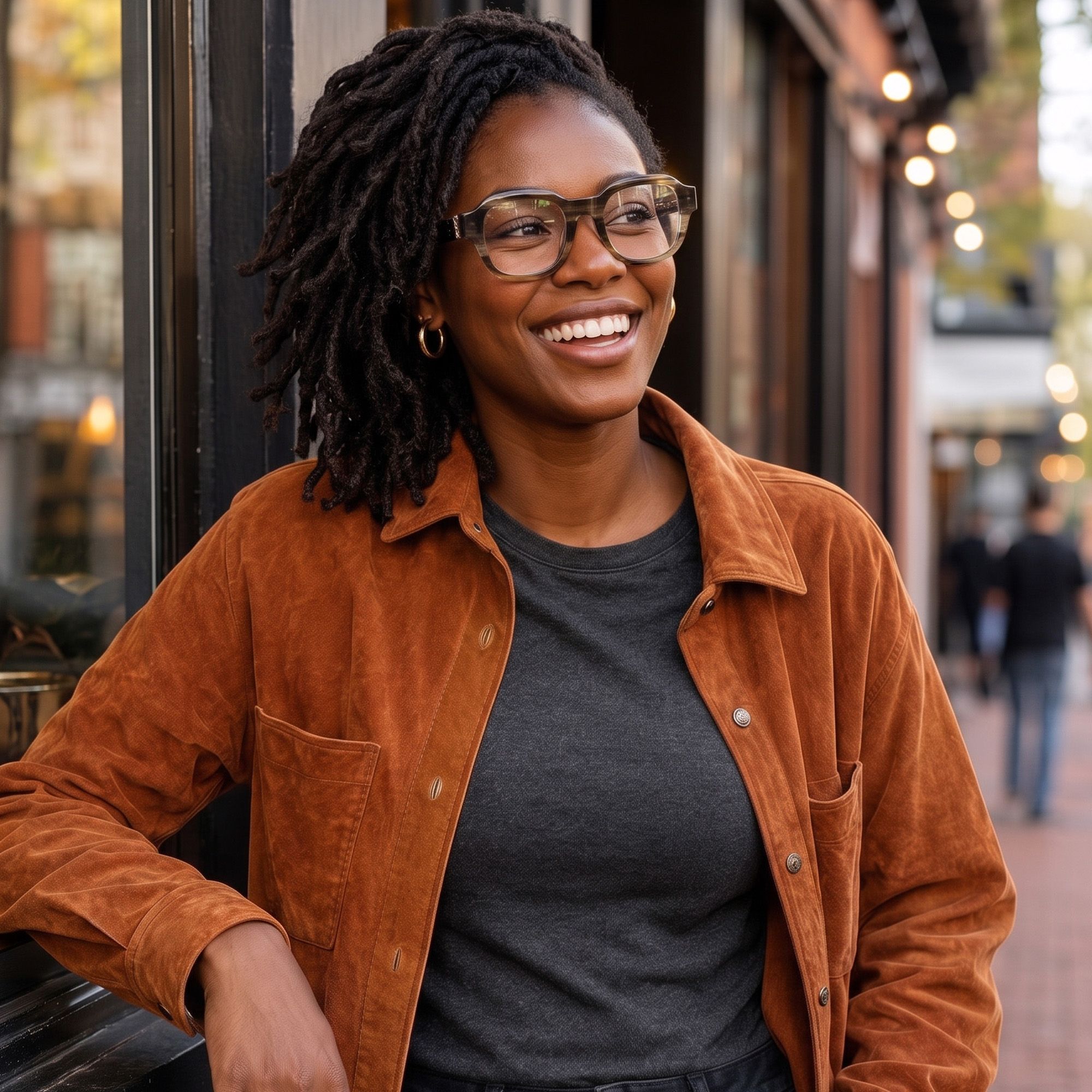 Vooglam Street Style in Real Life: Eerie - Thick Clear Blue Acetate Round Glasses by Vooglam