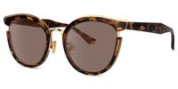 Retro Bohemian Tortoiseshell Round Cat-Eye Sunglasses