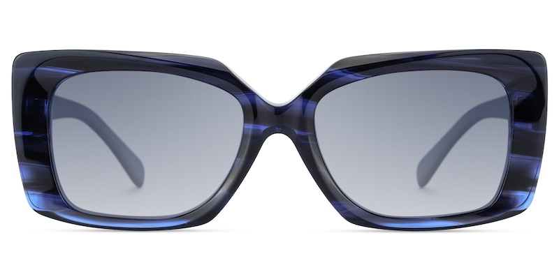 Stratus - Rectangle Blue Sunglasses