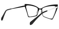 Ekram - Butterfly Black/White Eyeglasses | Vooglam Side View