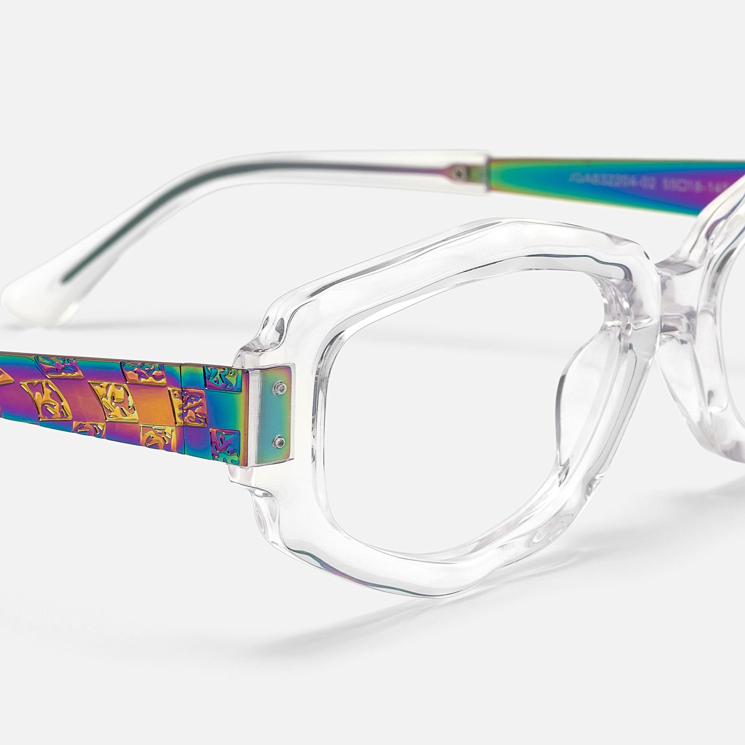 Spire - Geometric Transparent Eyeglasses | Vooglam Design Details