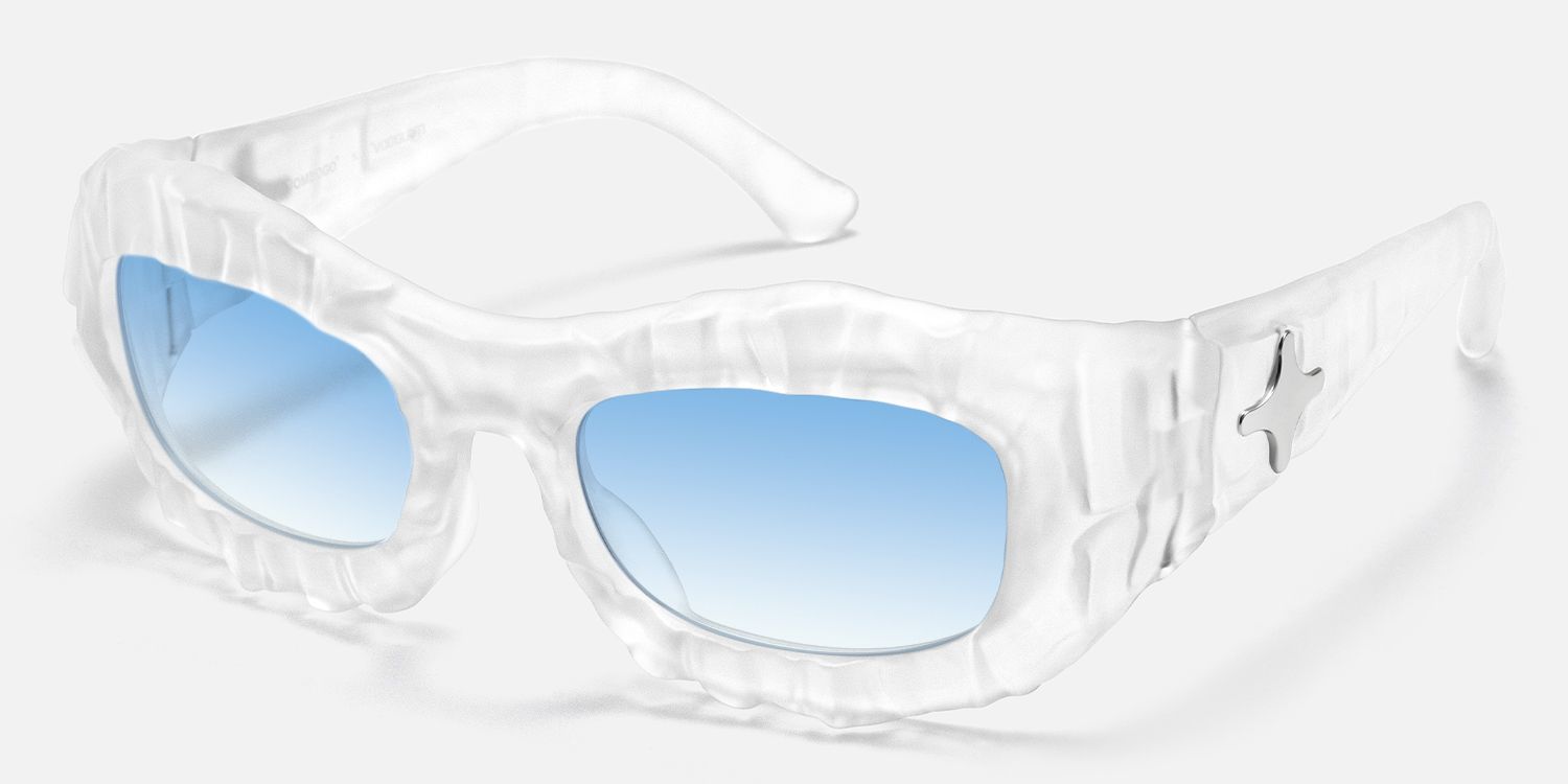 The Geologist - Geometric Transparent Sunglasses | Vooglam Front View