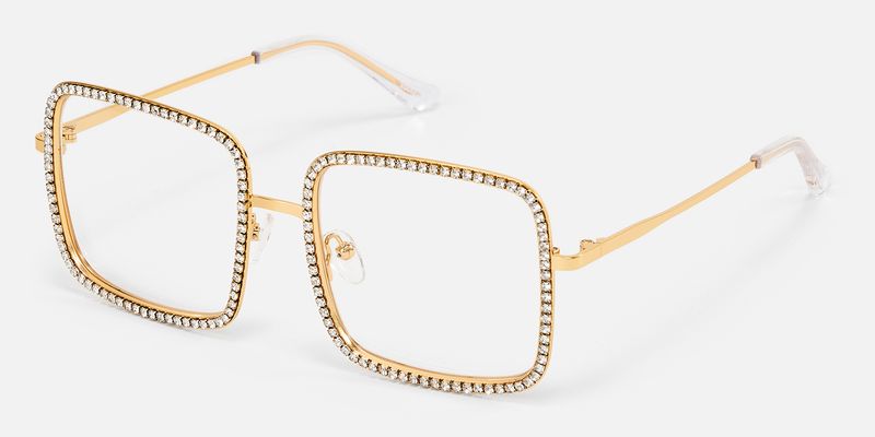 Kafele - Square Gold Eyeglasses