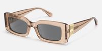 Aurelia - Brown Transparent Bold Sunglasses | Vooglam Front View