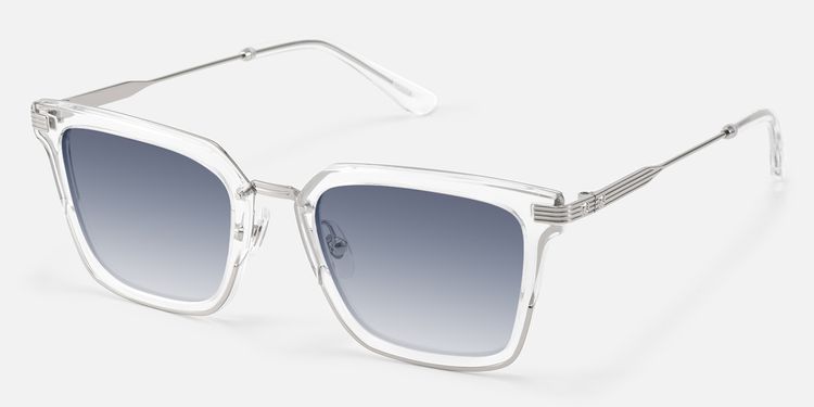 Kassel - Gray Tint Large Transparent Sunglasses | Vooglam