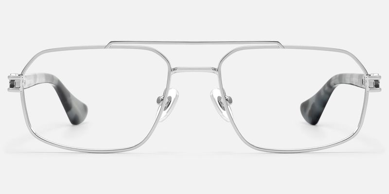 Lacey - Aviator Silver Eyeglasses