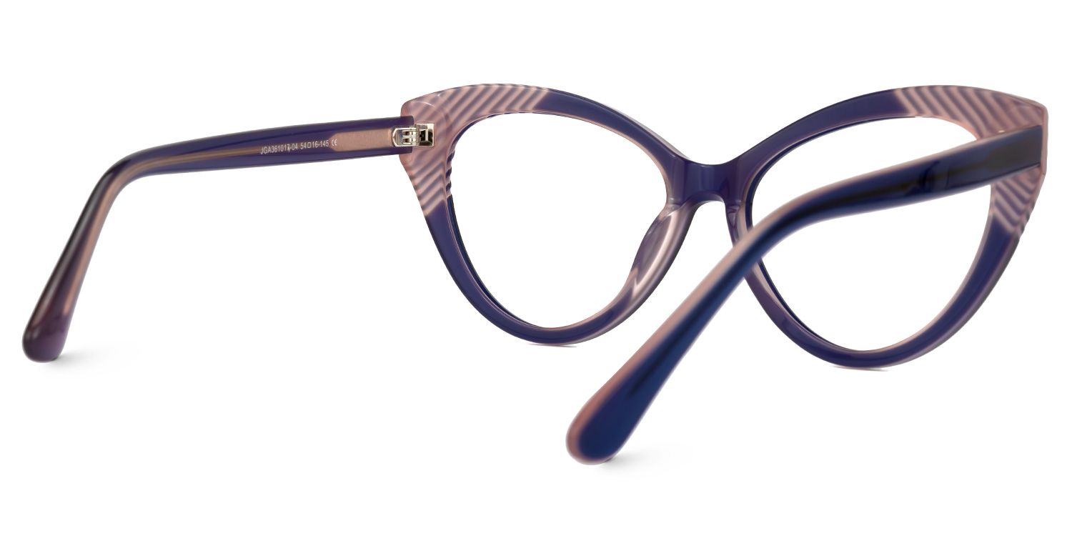 Danail - Cat Eye Blue Eyeglasses | Vooglam Side View