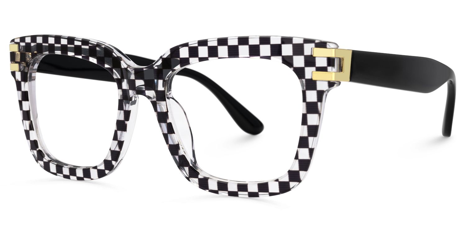 Anjelica - Distinctive Square Patterned Glasses | Vooglam Front View