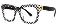 Anjelica - Distinctive Square Patterned Glasses | Vooglam Front View
