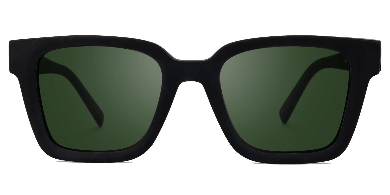 Dawes - Rectangle Black Sunglasses | Vooglam Angle View