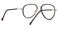 Farley - Aviator Black Eyeglasses | Vooglam Side View