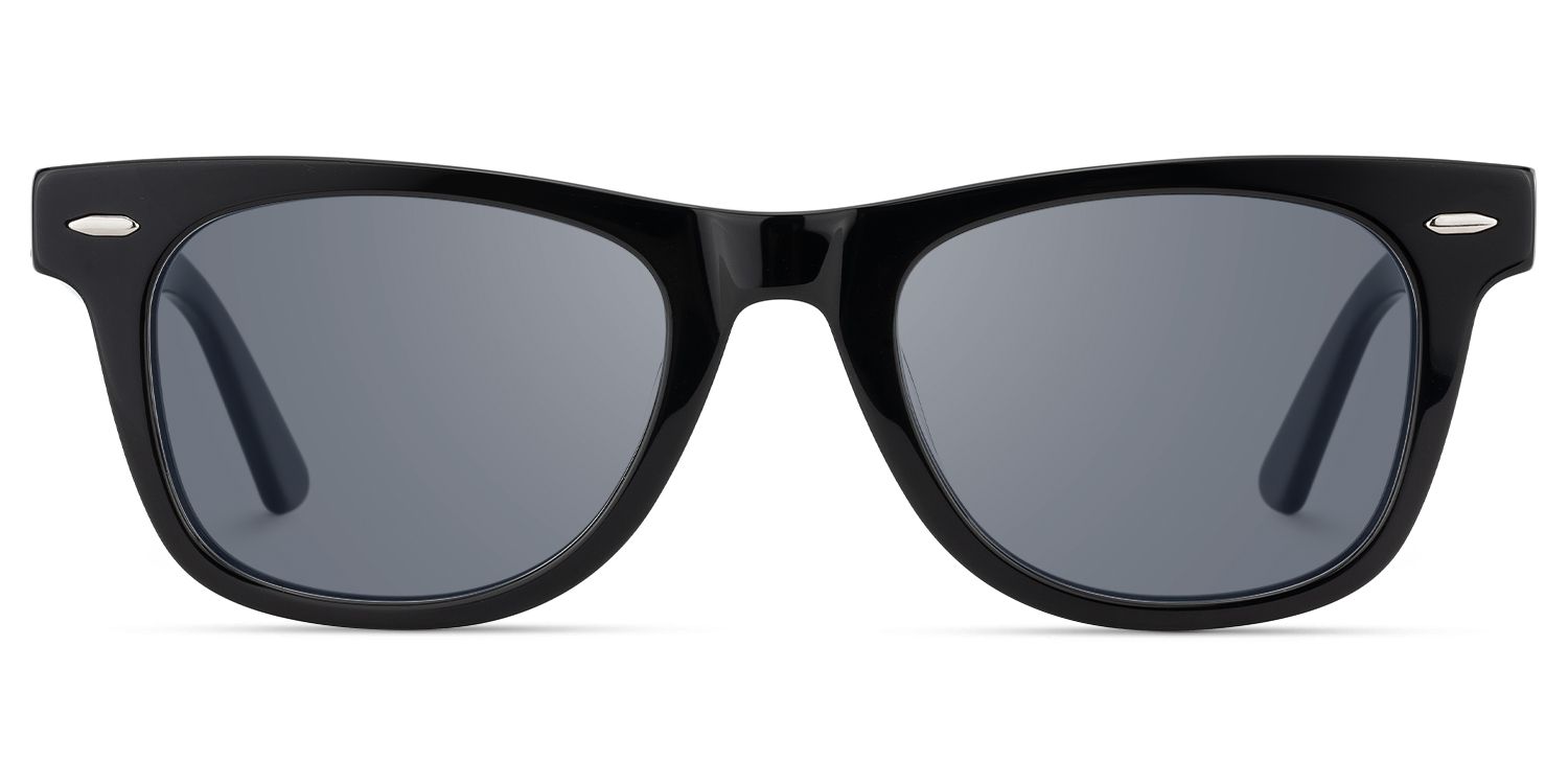 Urban - Rectangle Black Sunglasses | Vooglam Angle View