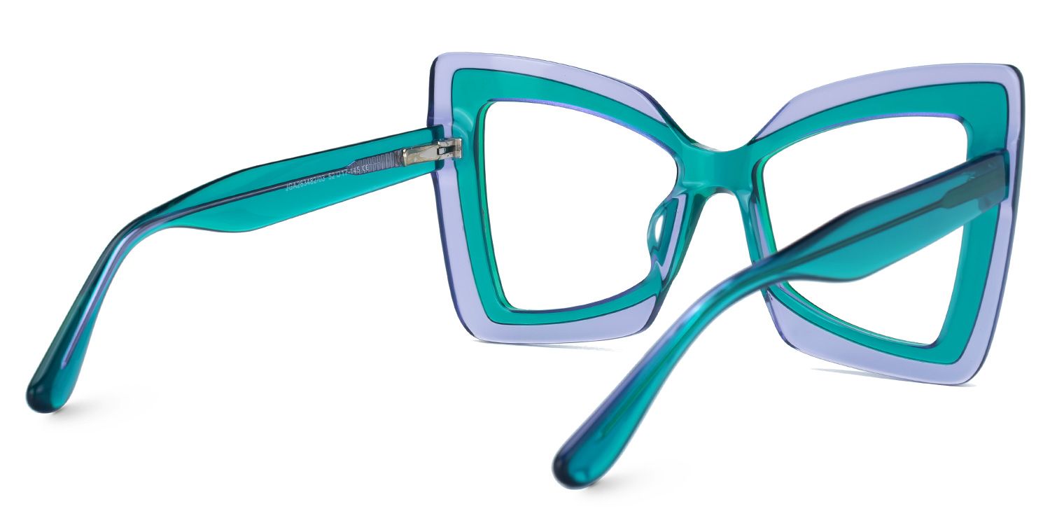 Elpi - Butterfly Blue/Purple Eyeglasses | Vooglam Side View