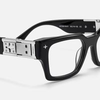 The Programmer - Rectangle Black Eyeglasses | Vooglam Design Details