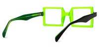 Fawzia - Rectangle Green Eyeglasses | Vooglam Side View