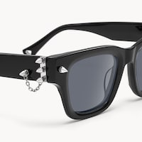 Stud - Rectangle Black Sunglasses - 4