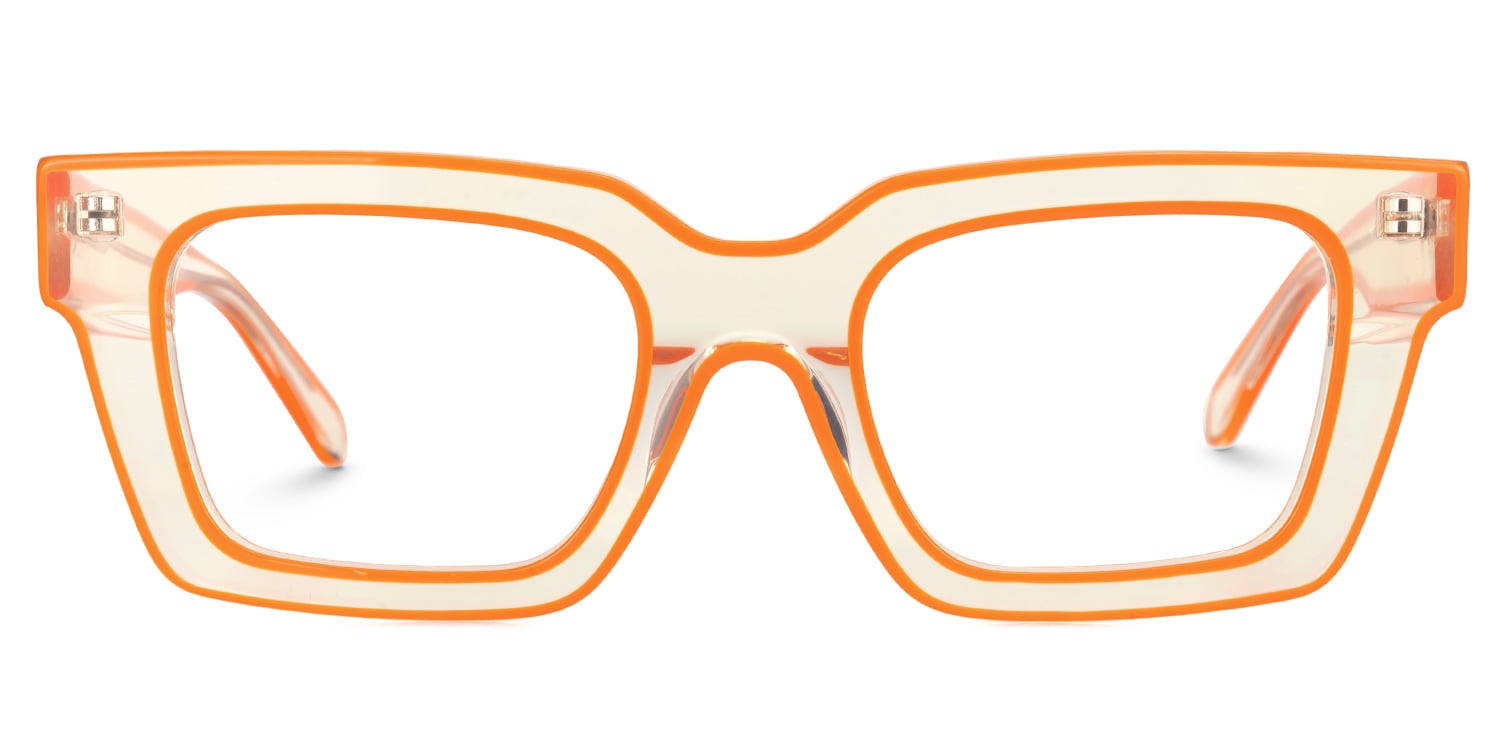 

Eliezer - Rectangle Orange Eyeglasses
