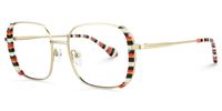 Milana - Square Black/Red Eyeglasses