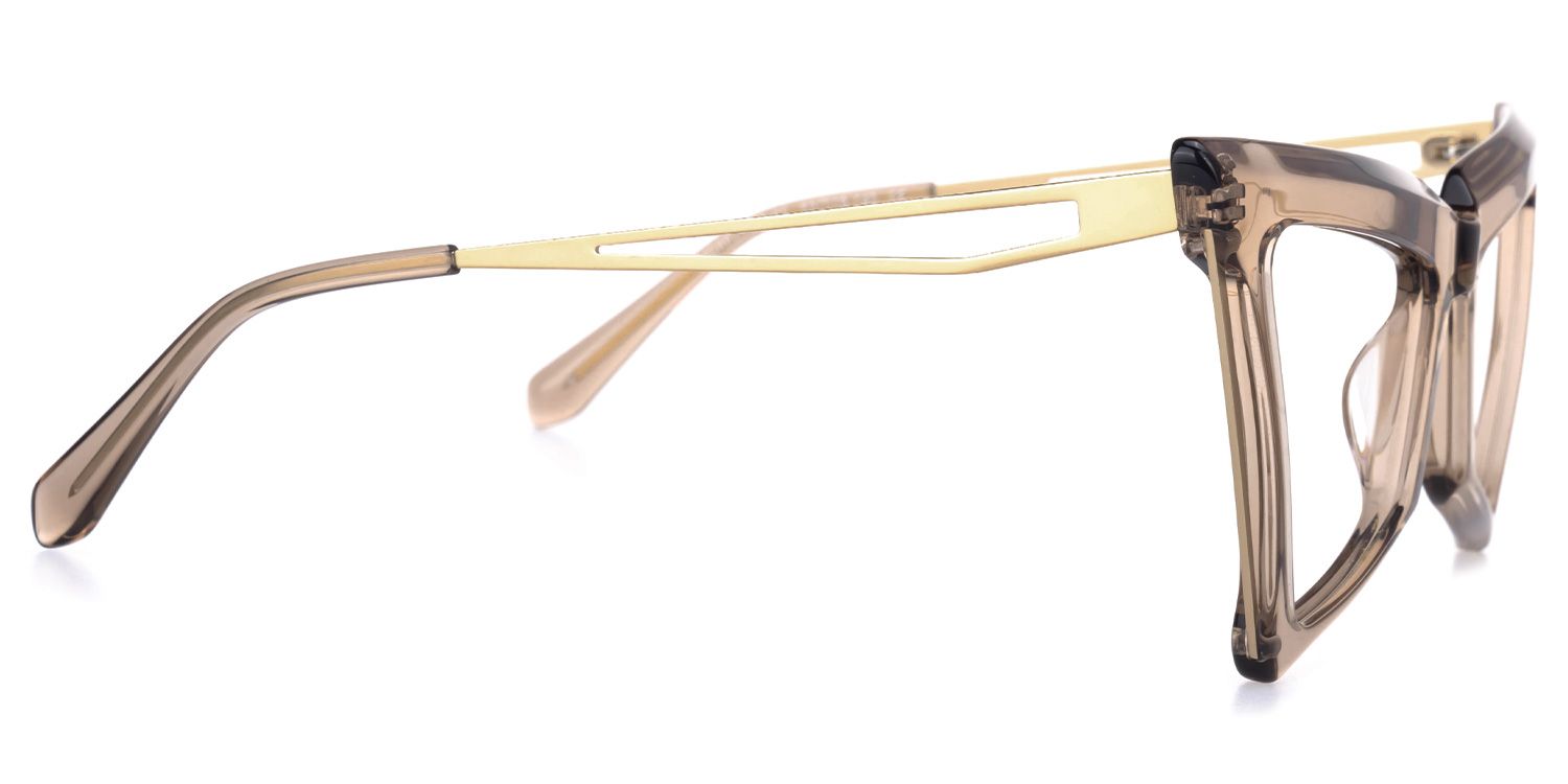 Elihu - Butterfly Champagne Eyeglasses | Vooglam 4