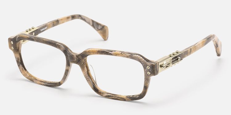 Anacortes - Light Brown Pattern Guitar Glasses | Vooglam
