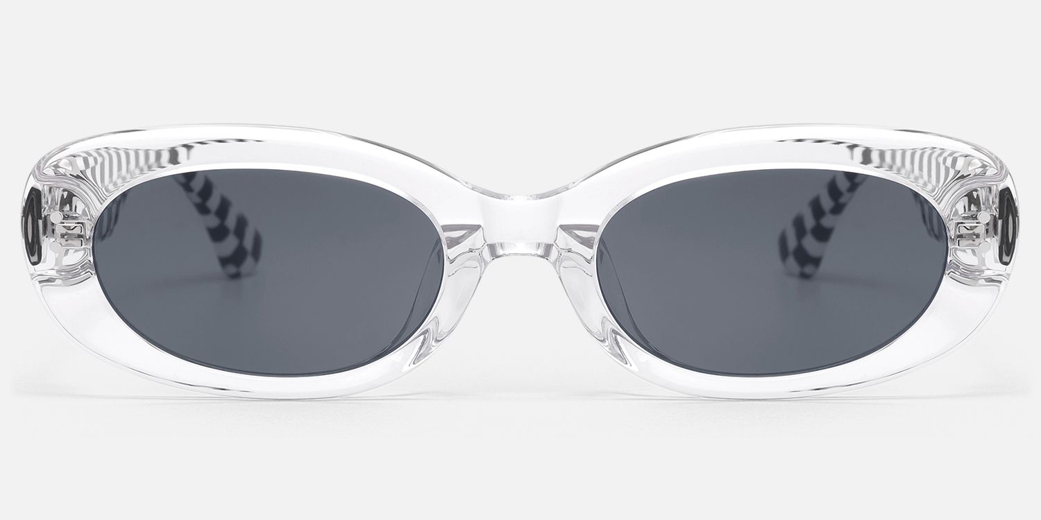 TADA - Oval Crystal Sunglasses | Vooglam Angle View