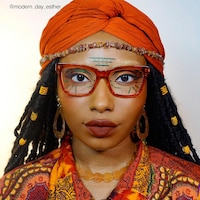 Vibranium - Rectangle Orange Eyeglasses - 6