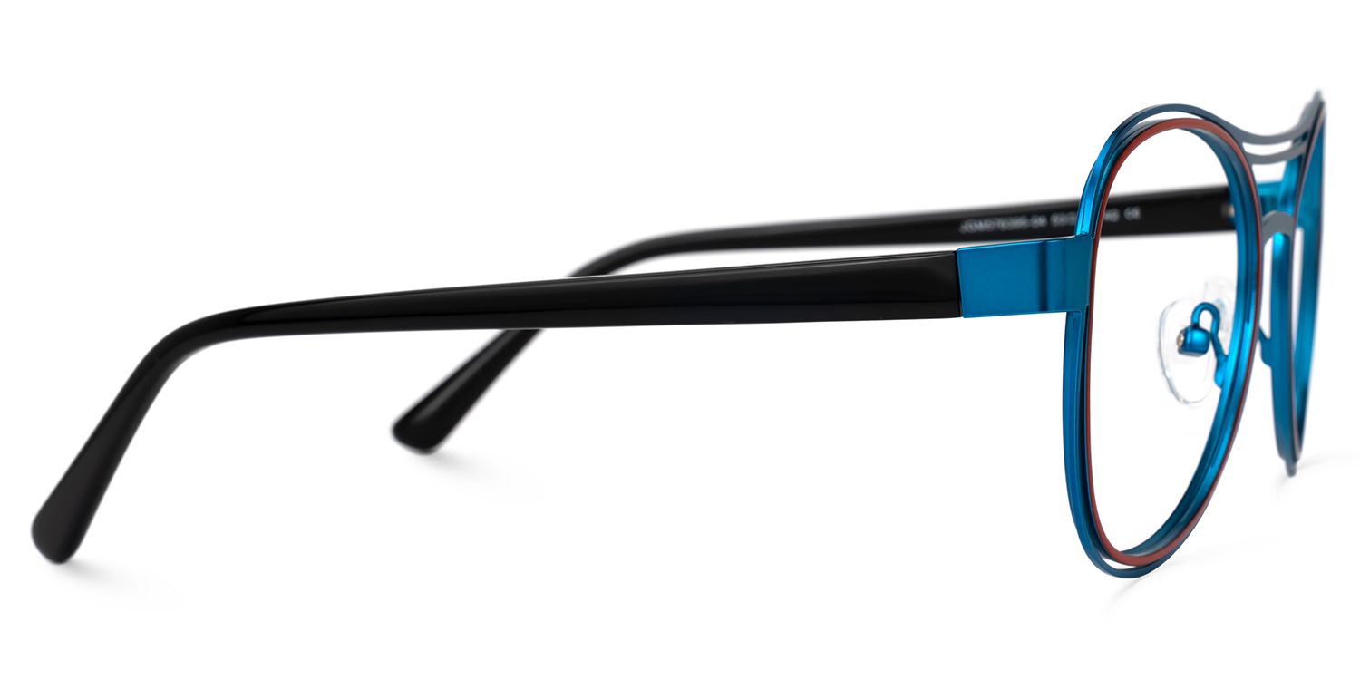 Adjatay - Aviator Blue/Red Eyeglasses | Vooglam 4