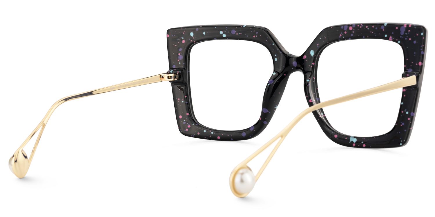 Adrienne - Square Multicolor Eyeglasses | Vooglam Side View