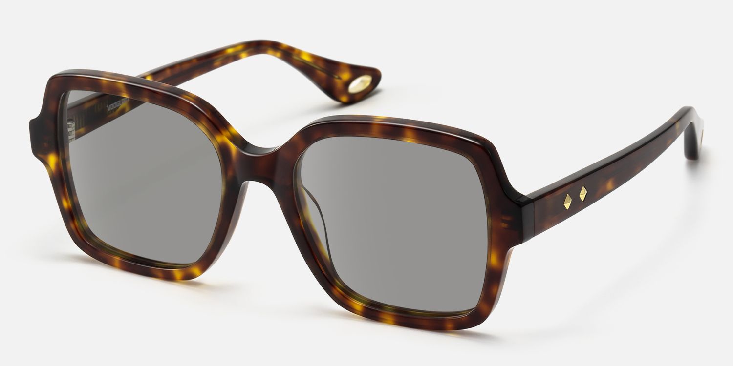 Meridian - Iconic Square Tortoise Sunglasses | Vooglam Front View