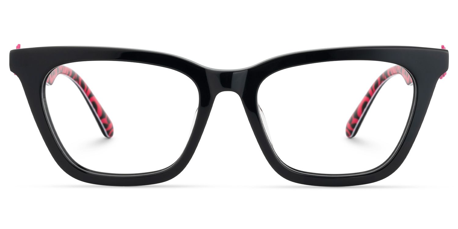Frame Size of Jaiana - Cat Eye Black Eyeglasses | Vooglam