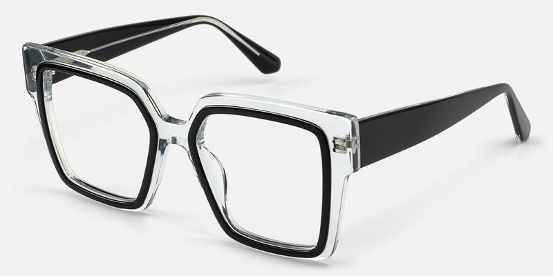 Huffman - Square Black/Crystal Eyeglasses