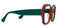 Paz - Square Green Eyeglasses | Vooglam 