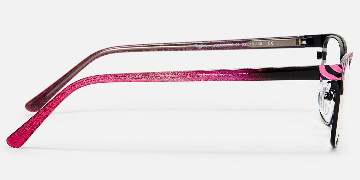 Laser - Rectangle Pink Eyeglasses | Vooglam Side View