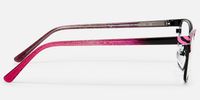 Laser - Rectangle Pink Eyeglasses | Vooglam Side View