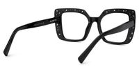 Fauci - Square Black Eyeglasses | Vooglam Side View