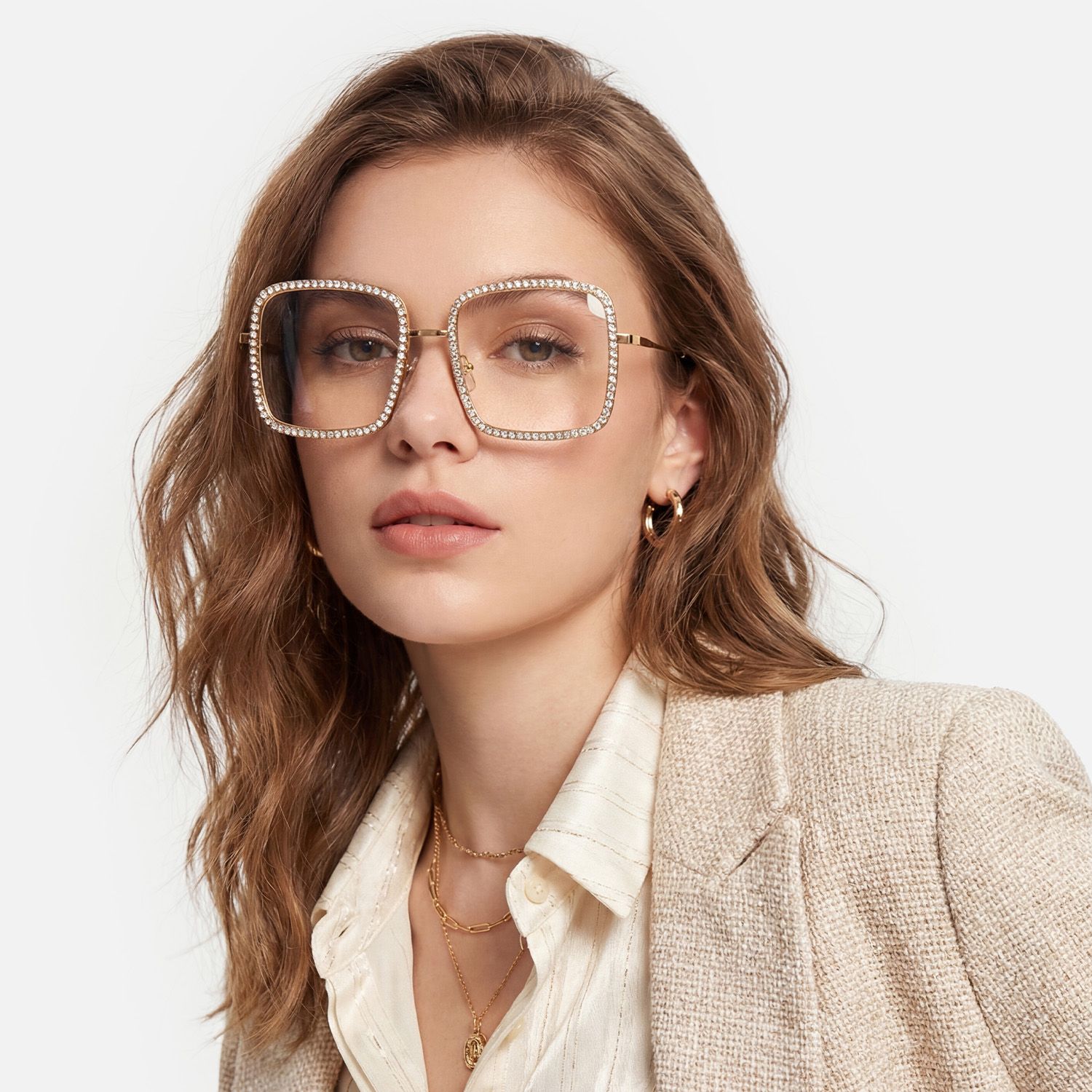 Explore the design story of Kafele - Square Gold Eyeglasses | Vooglam