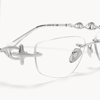 The Decoder - Geometric Silver Eyeglasses - 4