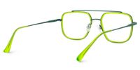 Hakim - Aviator Green Eyeglasses | Vooglam Side View