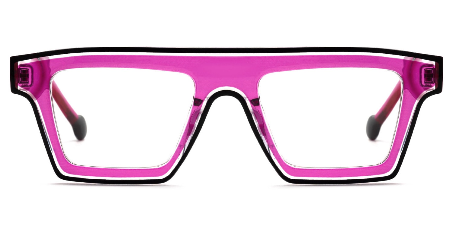 Treva - Rectangle Purple Eyeglasses - 1