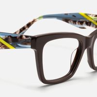 Vibranium - Rectangle Brown Eyeglasses | Vooglam Design Details